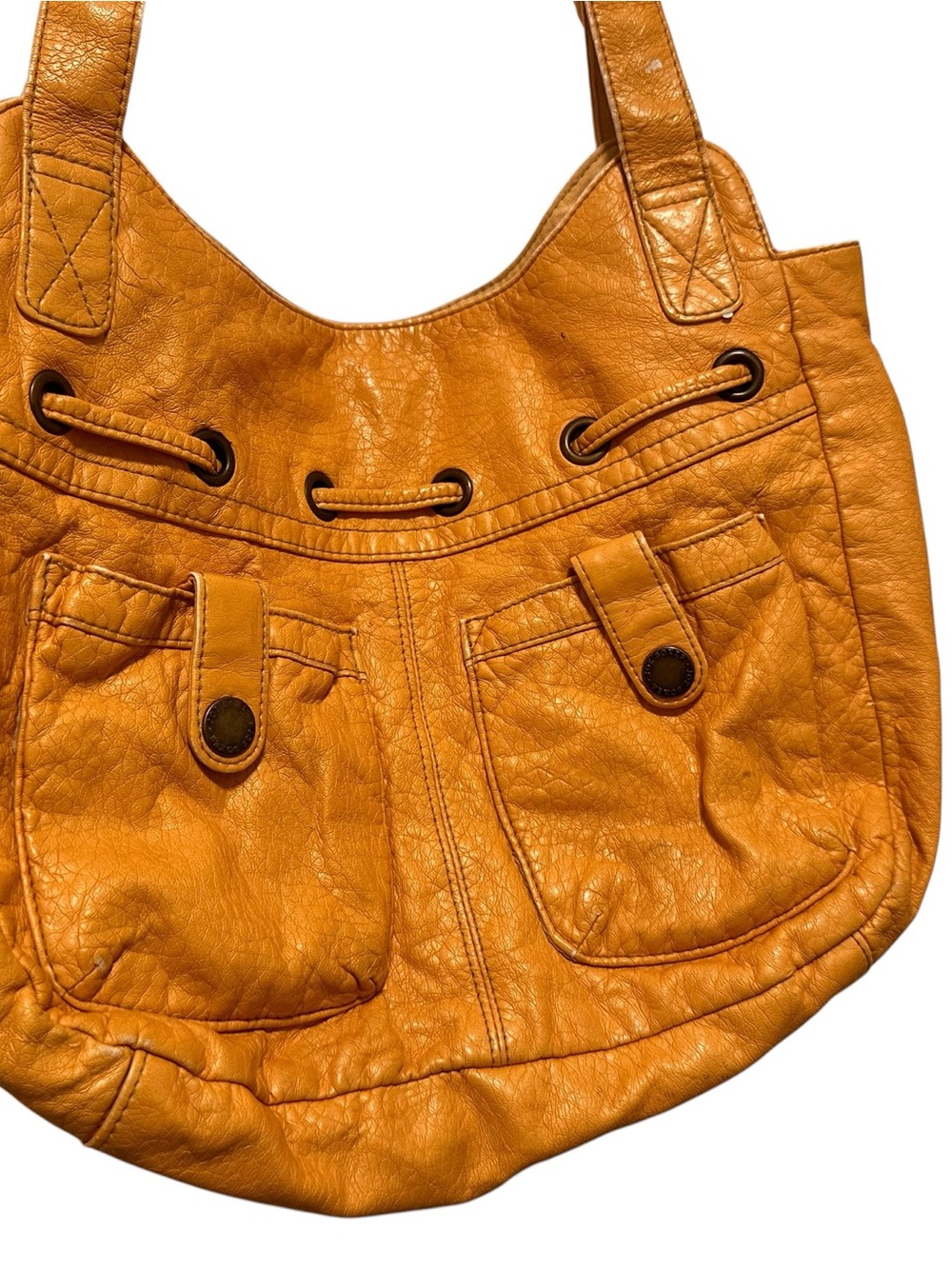 Joe Boxer Yellow Canvas Tote Bag with Smiley Logo
